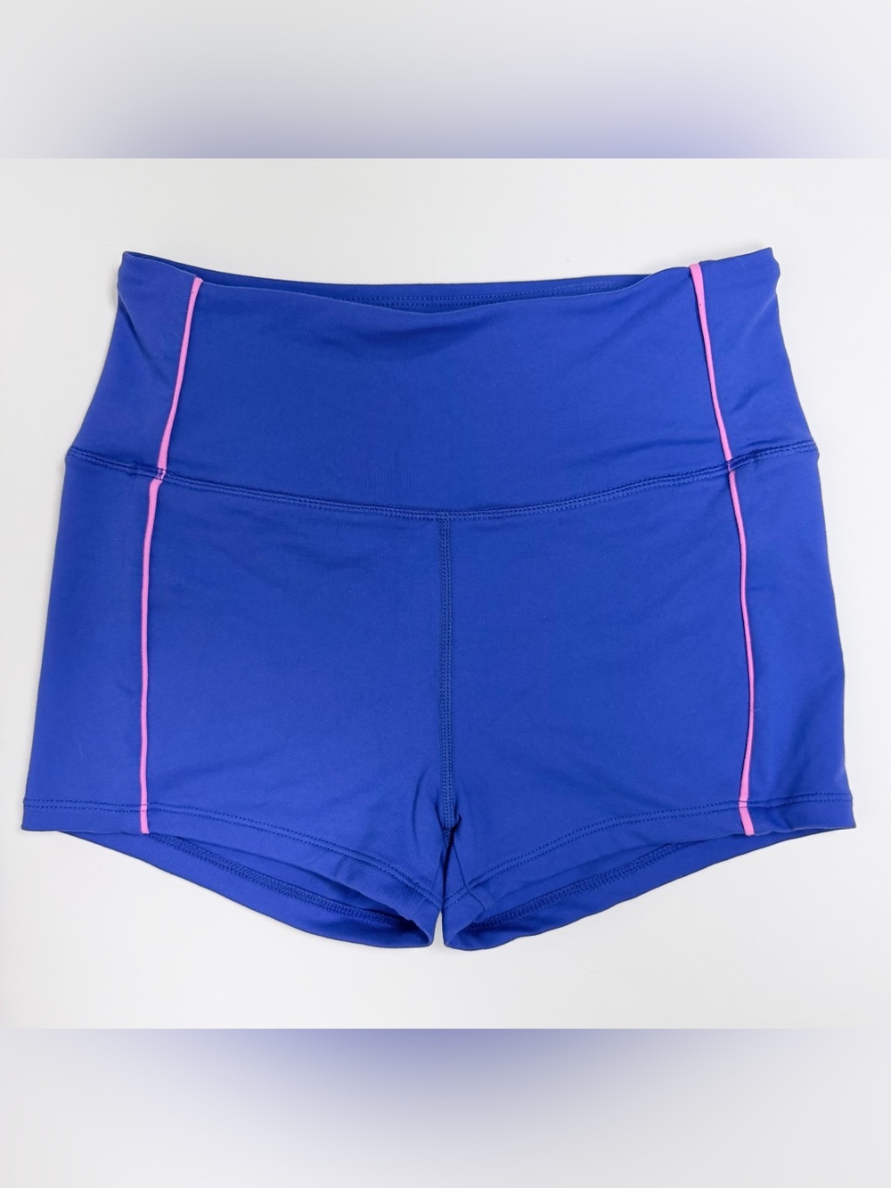 Honeycut Fit Shorts Blue Athletic Dance Shorts Pink Trim Women’s AXS XS